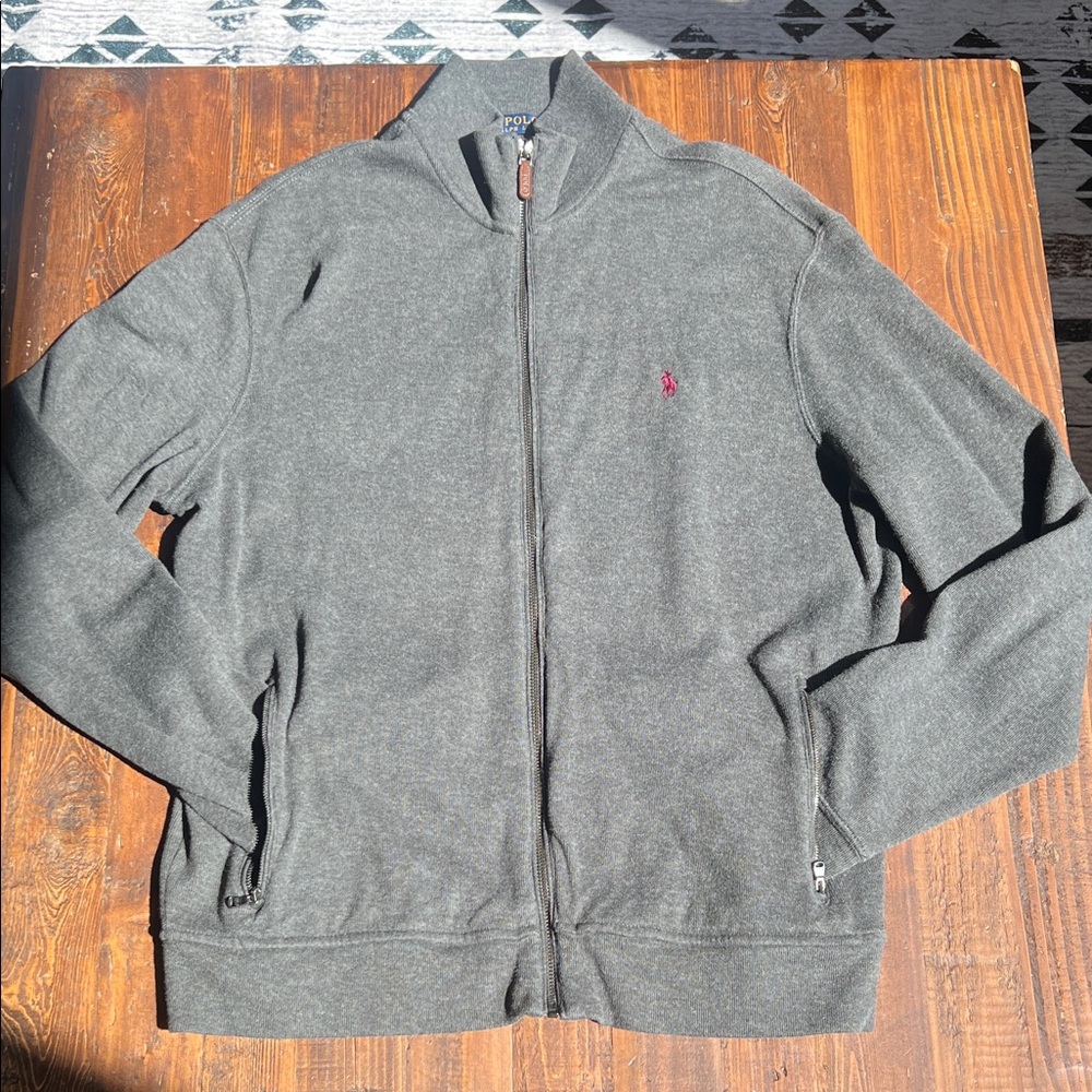 Polo by Ralph Lauren Charcoal Zip-Up Sweater